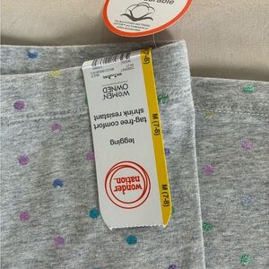 Wonder Nation Gray Polka Dot Kids Leggings